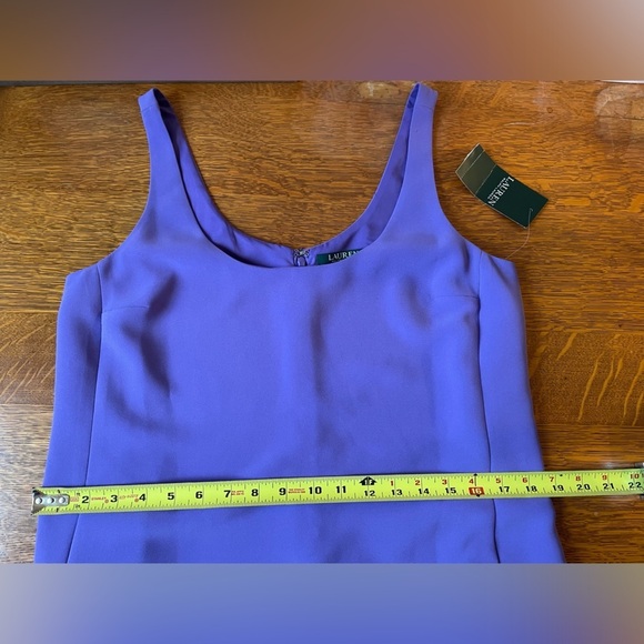 Lauren Ralph Lauren Sleeveless Light Purple Crepe Scoop-neck Above Knee Y2K 8 - Picture 11 of 15